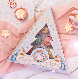 10 Caixa Pinheirinho p/ 6 doces com visor + berço Esperança 3512 (JANGO NATAL 2023)