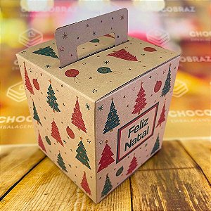 5 CAIXAS PARA PANETONE 250G NATAL RUSTICO KRAFT OUTLET - D17 122295