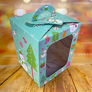 05 CAIXAS PARA PANETONE 250G C/VISOR BONECO DE NEVE CANDY OUTLET - D22 85553
