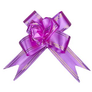 100 LAÇOS FACIL P/ PRESENTE ROSA GIGANTE 4,5 CM x 68 CM  (Ex)