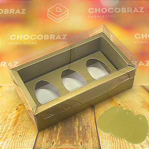 5 CAIXAS OVOS DE PASCOA DEGUSTACAO C/ MOLDURA 3X50G OURO - PASCOA ESSENCIAL 5311  (PÁSCOA IDEIA 2025)