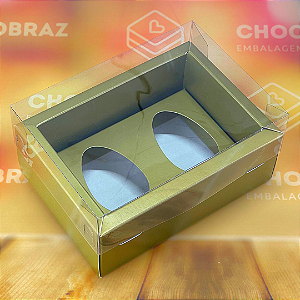 5 CAIXAS OVOS DE PASCOA DEGUSTACAO C/ MOLDURA 2X50G  OURO - PASCOA ESSENCIAL 5307  (PÁSCOA IDEIA 2025)