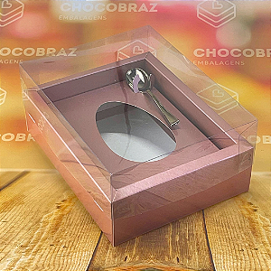 05 CAIXAS P / OVO DE COLHER C/ MOLDURA AJUSTAVEL 150/250G ROSE - PASCOA ESSENCIAL 5306  (PÁSCOA IDEIA 2025)