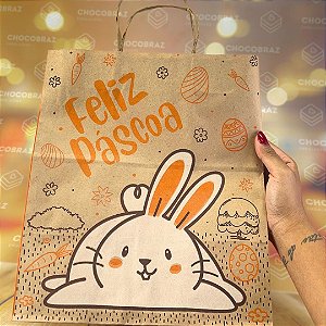10 SACOLAS ECO G LARANJA - 28X18X32 CM - PASCOA DIVERTIDA 5341 (PÁSCOA IDEIA 2025)
