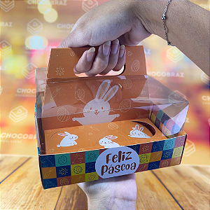 05 CESTA PORTA OVOS C/ ALCA (6 X 50G) - PASCOA DIVERTIDA 5356 (PÁSCOA IDEIA 2025)