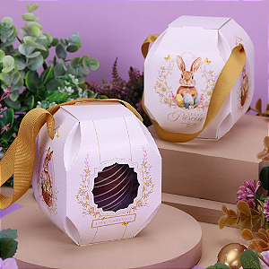 10 CAIXA PARA OVO EM PÉ 100/150G REQUINTE COM ALÇA KINDER 4749 ( PASCOA JANGO 2025 )