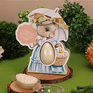 10 CINTA COM BLISTER 1 MINI OVO 50G COELHA 4898  ( PASCOA JANGO 2025 ) 4803