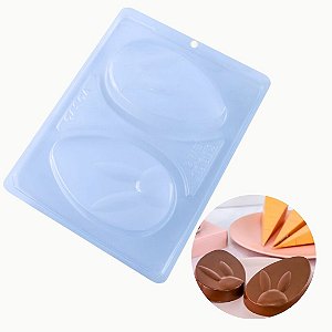 FORMA SILICONE TABLETE OVO COELHO 10603 LANÇAMENTO PÁSCOA 2025 BWB