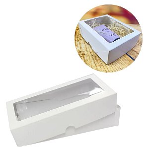 10 CAIXA COM VISOR BRANCO S12 19X19X4 CM - ASSK