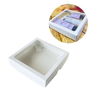 10 CAIXA COM VISOR BRANCO S8 19X19X4 CM - ASSK