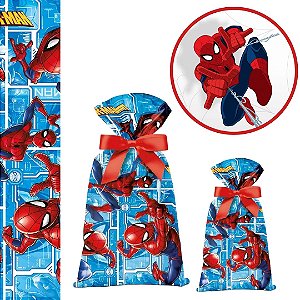 40 SACOLINHA HOMEM ARANHA SPIDER-MAN SURPRESA  20x29 CROMUS