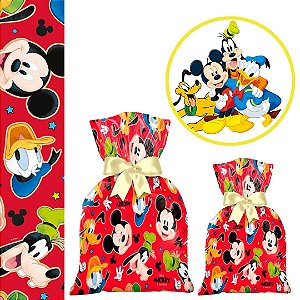 40 SACOLINHA  MICKEY STICKERS SURPRESA  20x29 CROMUS