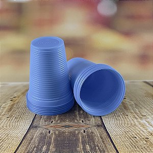 50 COPO ECONÔMICO DESCARTAVEL AZUL NEON 200ml (PLASTIK)