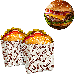 50 SACOS DE PAPEL  HAMBURGUER 10 CM X 11 ( Regina )