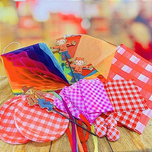 KIT COMPLETO FESTA JUNINA 2025 COM 8 PRODUTOS