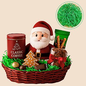 PALHA DE MADEIRA DECORATIVA NATAL VERDE 100G