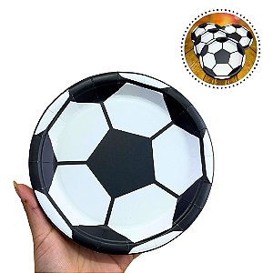 10 PRATO PAPEL FUTEBOL BOLA SILVER FESTAS