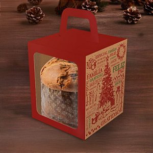 10 CAIXA NATAL PANETONE 600G SOFT C/ VISOR 13X13X16 5642 (NATAL 2025 IDEIA)