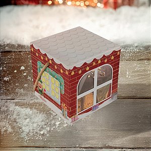 10 CAIXA MINI PANETONE C/ VISOR E ALCA 10X10X10 - CONTO DE NATAL 5605 (NATAL 2025 IDEIA)