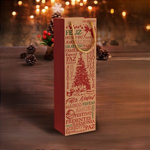 10 SACOLA P/ VINHO BEBIDA 11X8X36 KRAFT 5660 (NATAL 2025 IDEIA)