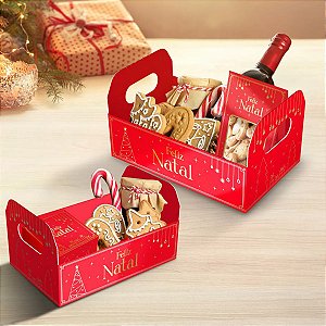 10 CESTA NATAL CAIXOTE M 22X14X12 - NATAL LUZ 5694 (NATAL 2025 IDEIA)