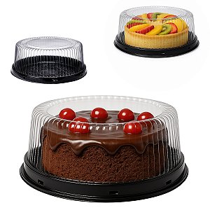 100 EMBALAGENS P/ BOLO E TORTA 32M PRETA 750G CHOCOBRAZ