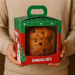 10 CAIXA PANETONE COM BERÇO 350G/500G COM VISOR NATAL FLORK NT163 (JR) OUTLET