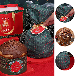 5 TECIDO PARA PANETONE 500G NATAL VINTAGE 5407 ( JANGO NATAL 2025 )
