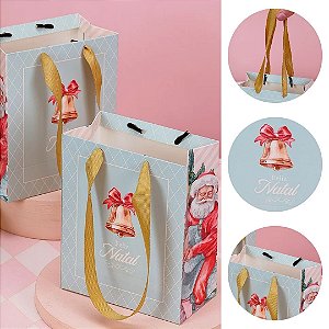 10 MINI SACOLA  NATAL 16X7X13 DOCE NATAL 5212 ( JANGO NATAL 2025 )