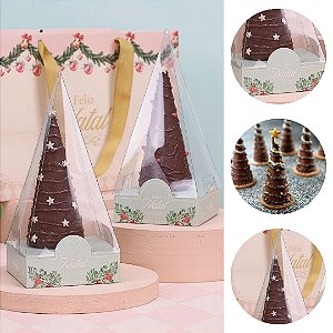10 CAIXA P/ CONE TRUFADO PINHEIRO C/ VISOR DOCE NATAL 5319 ( JANGO NATAL 2025 )