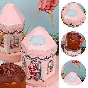 5 CASINHA NATAL GRANDE PARA PANETONE DOCE NATAL 5178 ( JANGO NATAL 2025 )