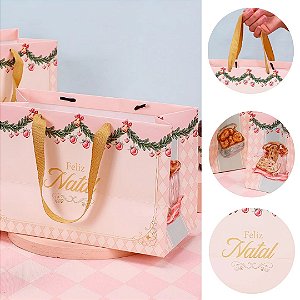 10 SACOLA NATAL 26X16,5X13CM DOCE NATAL 5050 ( JANGO NATAL 2025 )