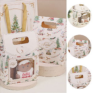 10 SACOLA  NATAL COM VISOR PEQUENA  CANDURA 5121 ( JANGO NATAL 2025 )