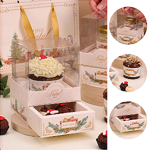 5 CAIXA P/ MINI PANETONE E GAVETA 4 DOCES NATAL CANDURA 5264 ( JANGO NATAL 2025 )