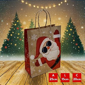 10 SACOLAS NATAL KRAFT NOEL 2023 20X15X25CM 6819 (LC) NATAL 2025