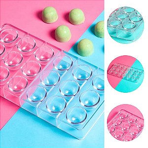 FORMA PARA CHOCOLATE PROFISSIONAL TRUFA  20 g TÁBATA ROMERO  (BLUE STAR)