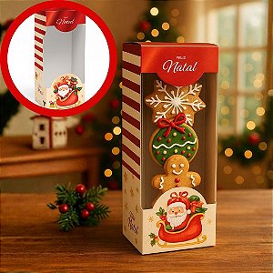 5 CAIXAS LEMBRANCINHA E BISCOITO C/ VISOR DE NATAL 6,5x5x17CM NT203 (JR NATAL OUTLET 2025)