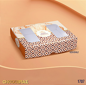 10 Caixas p/ 12 Doces com visor Linha Renascer 1707 (Páscoa Jango 2023 Liquidação)