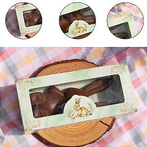 10 CAIXA P/ 4 MINI OVOS 50G OU COELHO DE CHOCOLATE - 5915 ( IDEIA PÁSCOA 2026 )