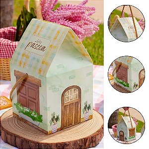 10 CAIXA LEMBRANCINHA PASCOA CASINHA C/ ALÇA  5802 ( IDEIA PÁSCOA 2026 )