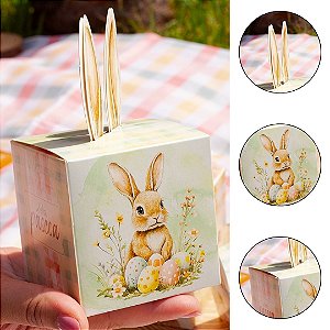 10 CAIXA LEMBRANCINHA PÁSCOA POP UP ORELHAS KIDS 8X8X8 - PASCOA ENCANTOS 5940 ( IDEIA PÁSCOA 2026 )