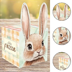 10 EMBALAGENS LEMBARANCINHA PÁSCOA POP UP ORELHAS 8X8X8 - PASCOA ENCANTOS 5854 ( IDEIA PÁSCOA 2026 )