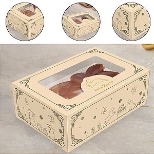 10 CAIXA P/ 2 MINI OVOS PASCOA 50G OU COELHO DE CHOCOLATE - PASCOA LUZ 5910 ( IDEIA PÁSCOA 2026 )
