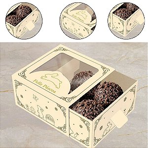 10 CAIXA 4 DOCES PÁSCOA GAVETA C/ VISOR - PASCOA LUZ 5857 ( IDEIA PÁSCOA 2026 )