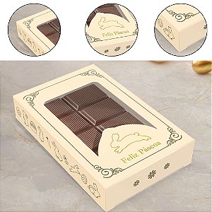 10 CAIXA BARRA TABLETE P150G 13,5×8,7×2,5 - PASCOA LUZ 5945 ( IDEIA PÁSCOA 2026 )