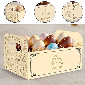 10 CESTA PÁSCOA CAIXOTE G 25×18,5×14,5 - PASCOA LUZ 5865 ( IDEIA PÁSCOA 2026 )
