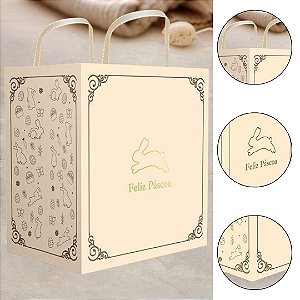 10 SACOLA PÁSCOA M 24x17x26 - PASCOA LUZ 5866 ( IDEIA PÁSCOA 2026 )