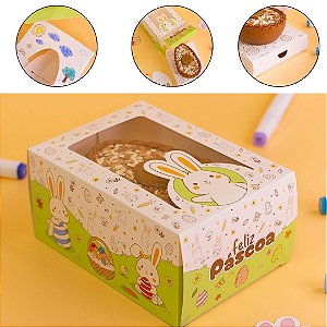 5 CAIXA P/ OVO DE PÁSCOA COLHER AJUSTAVEL 150/250G OU 2X100G - PASCOA COLORIR 5870 ( IDEIA PÁSCOA 2026 )