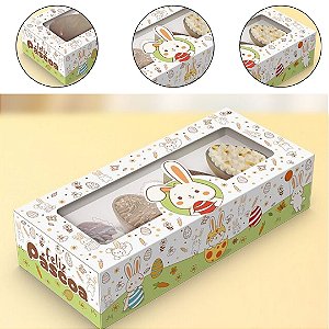 10 CAIXA GAVETA P/ 4 MINI OVOS 50G OU COELHO DE CHOCOLATE - PASCOA COLORIR 5918 ( IDEIA PÁSCOA 2026 )
