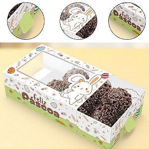 10 CAIXA 6 DOCES PÁSCOA C/ VISOR GAVETA - PASCOA COLORIR 5877 ( IDEIA PÁSCOA 2026 )